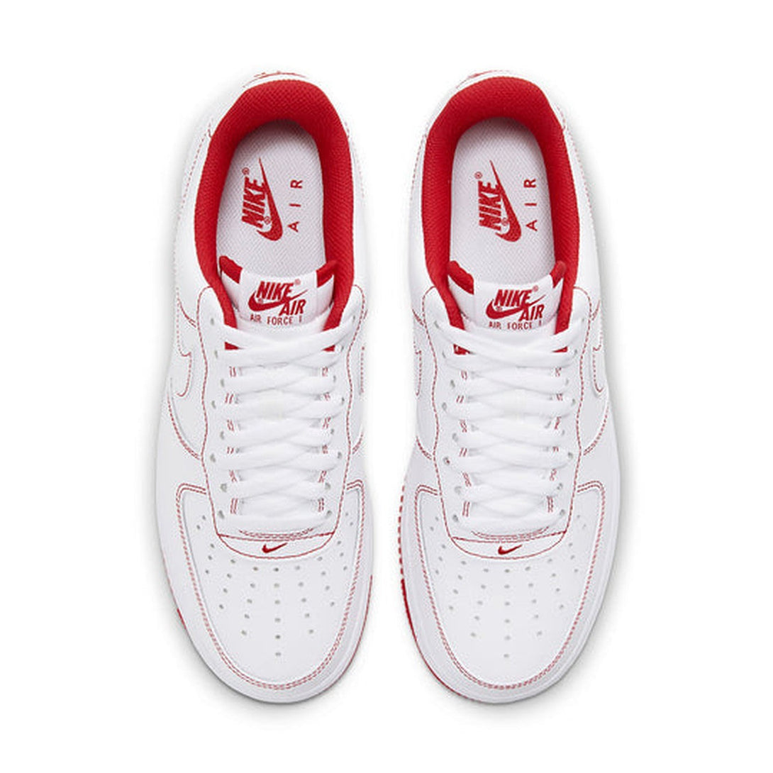 Nike Air Force 1 '07 'Contrast Stitch - White University Red'- Streetwear Fashion 950 - levefly.com