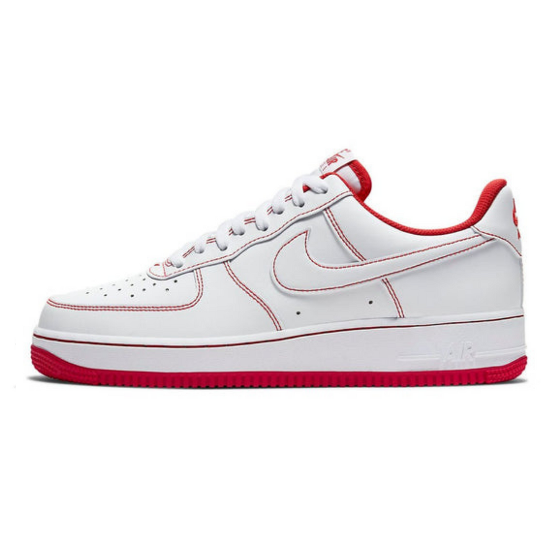 Nike Air Force 1 '07 'Contrast Stitch - White University Red'- Streetwear Fashion 950 - levefly.com