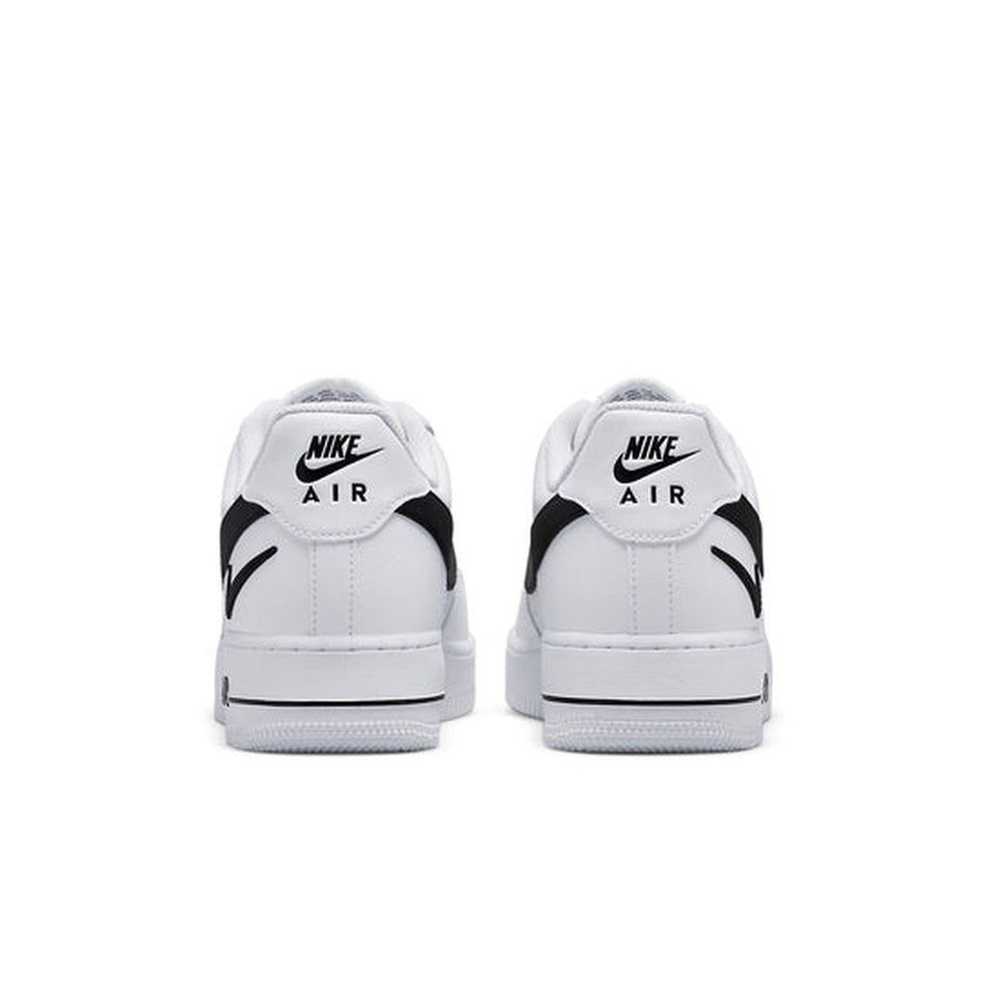 Nike Air Force 1 '07 'Cut Out Swoosh - White Black'- Streetwear Fashion 950 - levefly.com