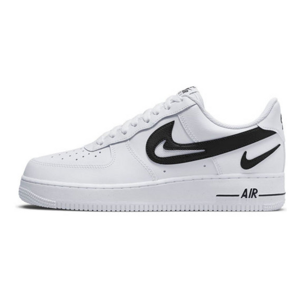 Nike Air Force 1 '07 'Cut Out Swoosh - White Black'- Streetwear Fashion 950 - levefly.com