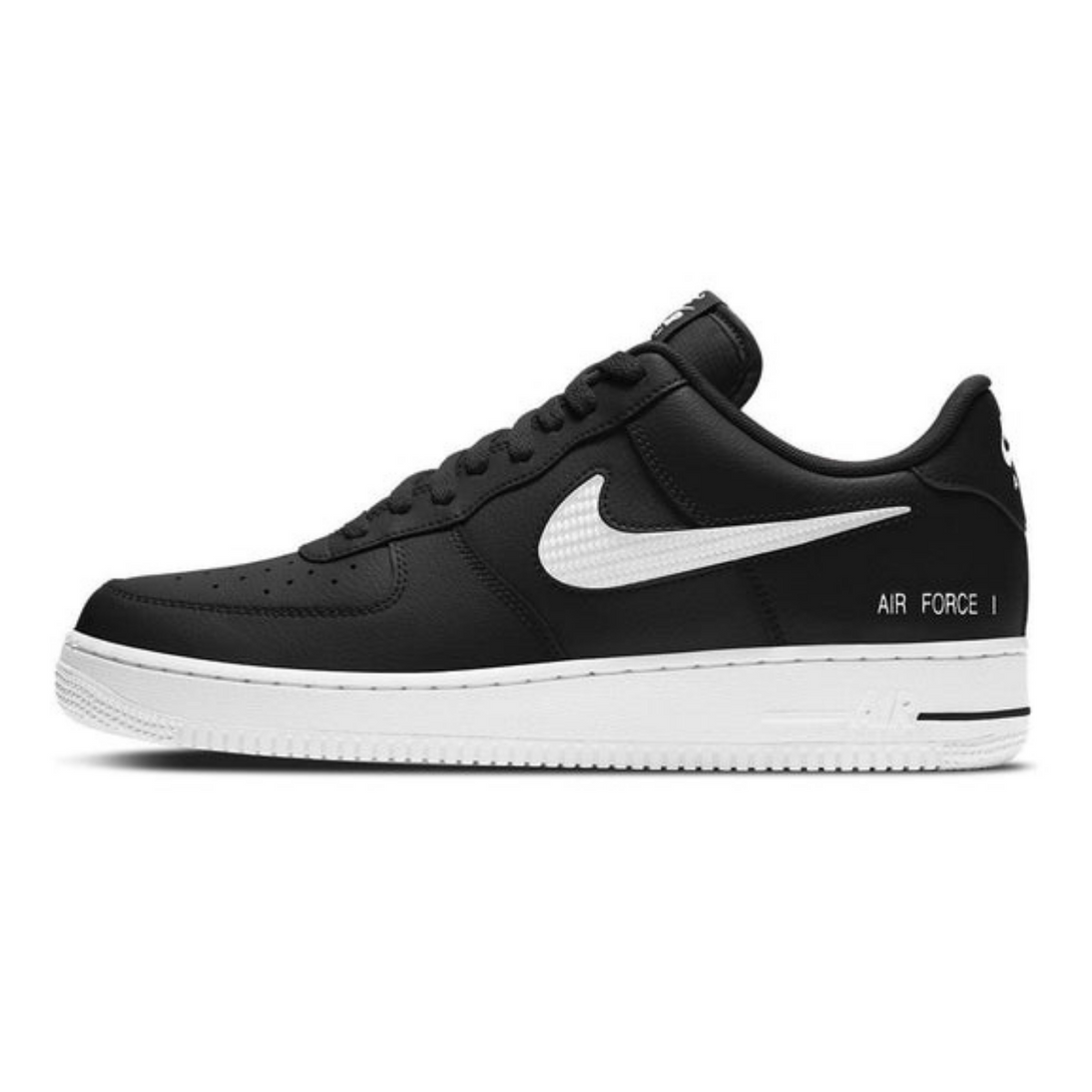 Nike Air Force 1 '07 LV8 'Cut Out Swoosh - Black White'- Streetwear Fashion 950 - levefly.com