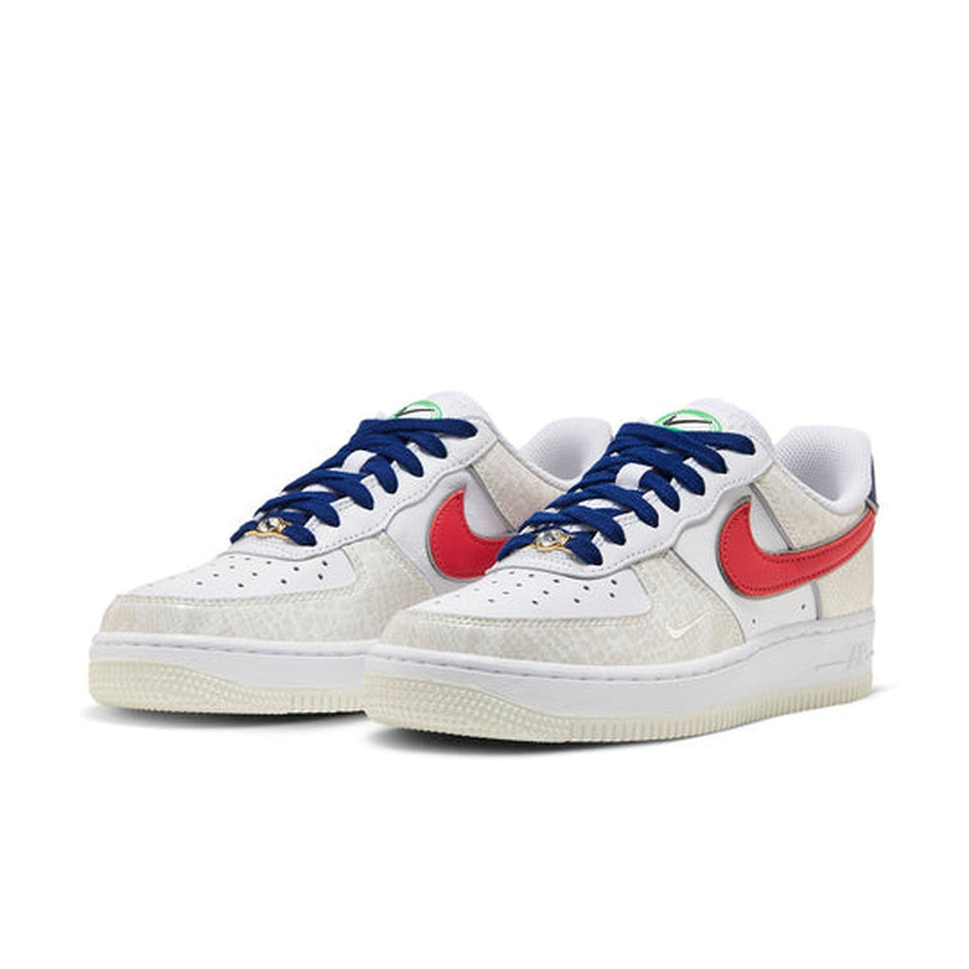 Nike Air Force 1 '07 LX 'Just Do It - White University Red Snakeskin'- Streetwear Fashion 950 - levefly.com