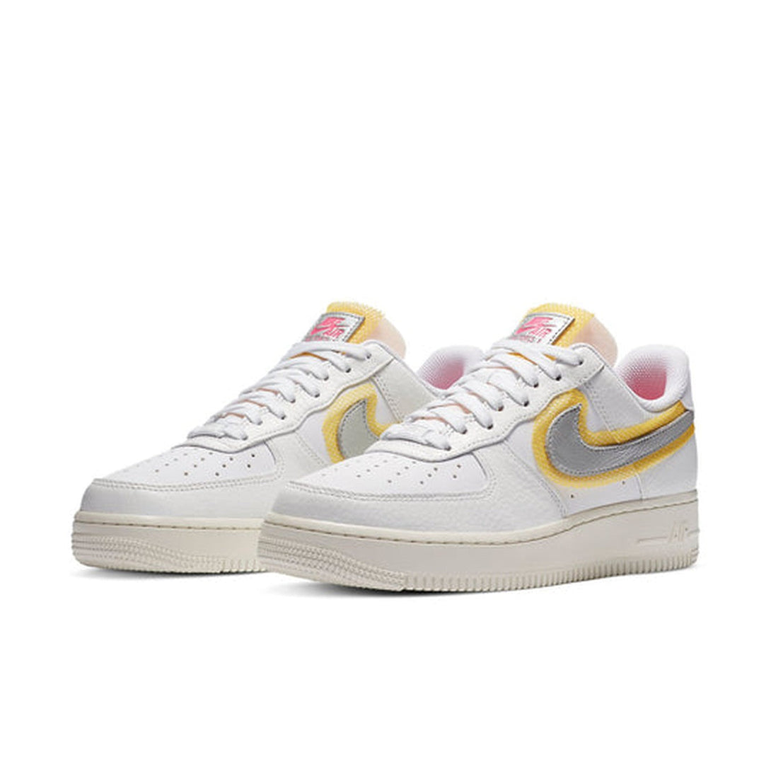 Nike Air Force 1 '07 LX 'White Metallic Silver Gold'- Streetwear Fashion 950 - levefly.com