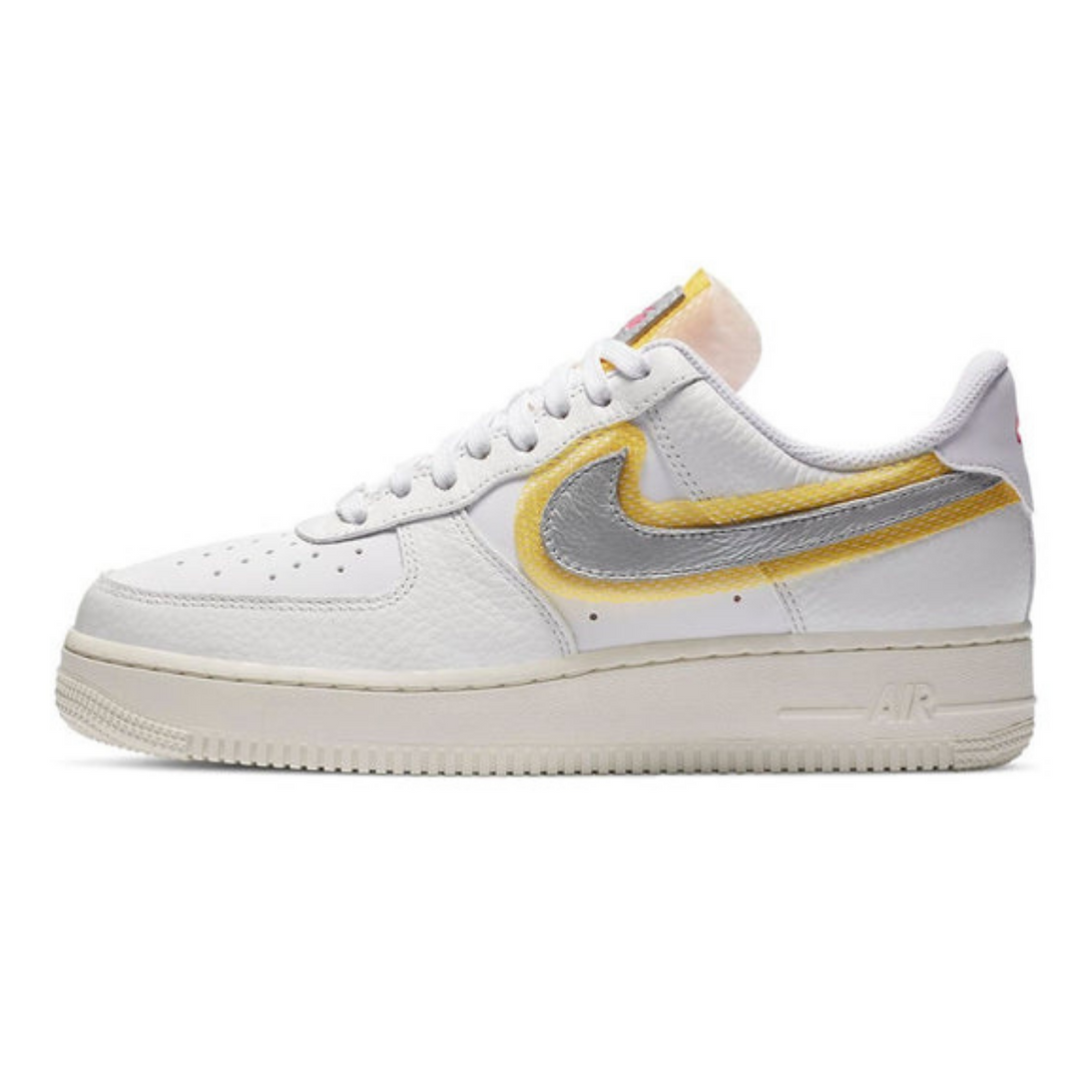 Nike Air Force 1 '07 LX 'White Metallic Silver Gold'- Streetwear Fashion 950 - levefly.com