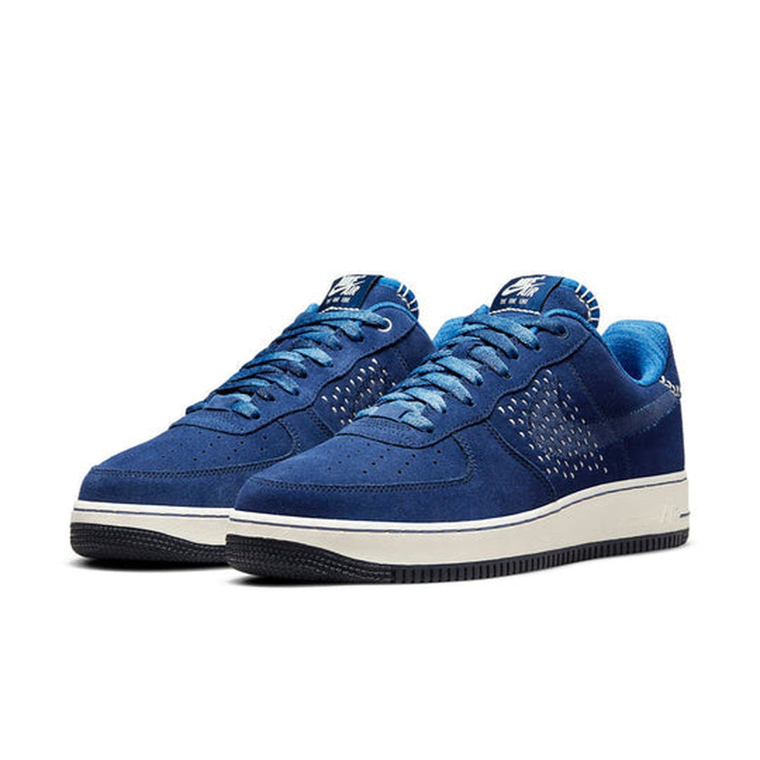 Nike Air Force 1 '07 PRM The One Line Low-top Sneakers Blue Unisex 'Blue White Black'- Streetwear Fashion 950 - levefly.com