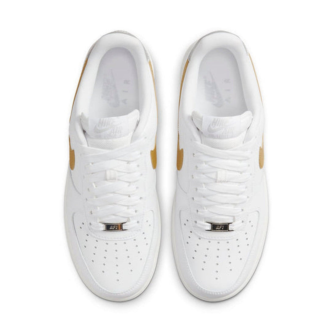 Nike Air Force 1 '07 'White Metallic Gold'- Streetwear Fashion 950 - levefly.com