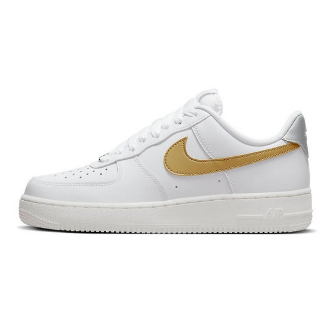 Nike Air Force 1 '07 'White Metallic Gold'- Streetwear Fashion 950 - levefly.com