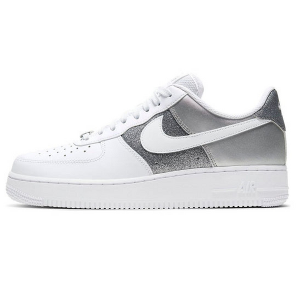 Nike Air Force 1 '07 'White Metallic Silver'- Streetwear Fashion 950 - levefly.com