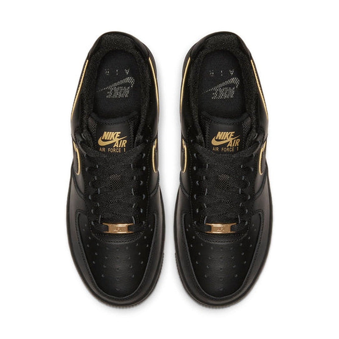 Nike Air Force 1 Low '07 Essential 'Black Gold Swoosh'- Streetwear Fashion 950 - levefly.com