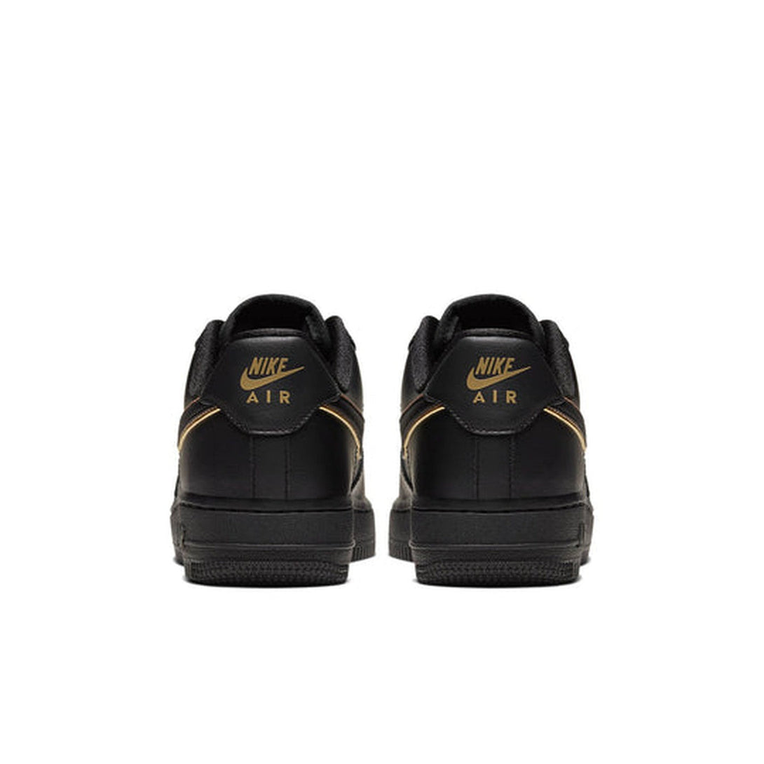 Nike Air Force 1 Low '07 Essential 'Black Gold Swoosh'- Streetwear Fashion 950 - levefly.com