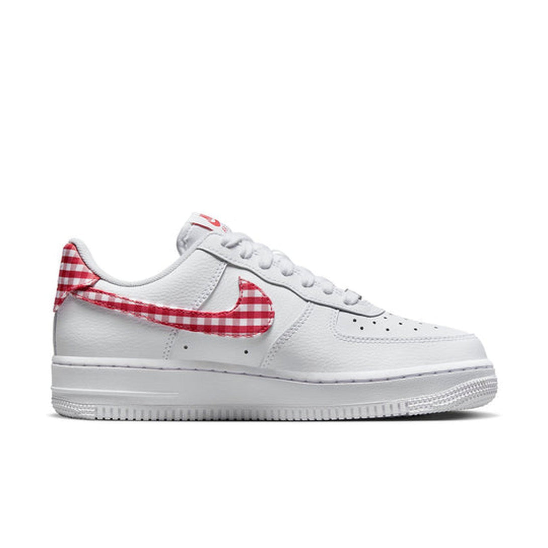 Nike Air Force 1 Low '07 Essential 'Mystic Red Gingham'- Streetwear Fashion 950 - levefly.com