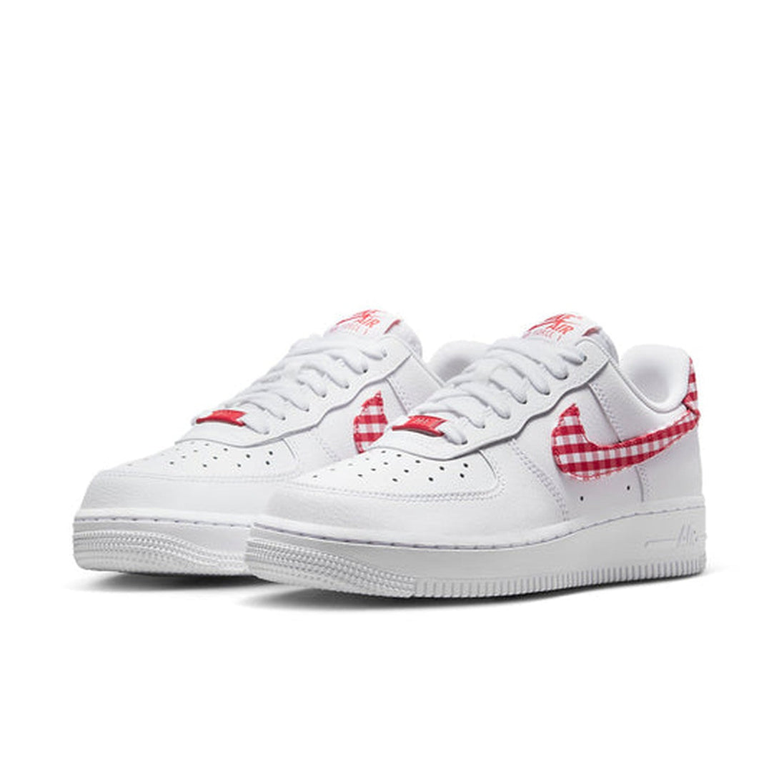 Nike Air Force 1 Low '07 Essential 'Mystic Red Gingham'- Streetwear Fashion 950 - levefly.com