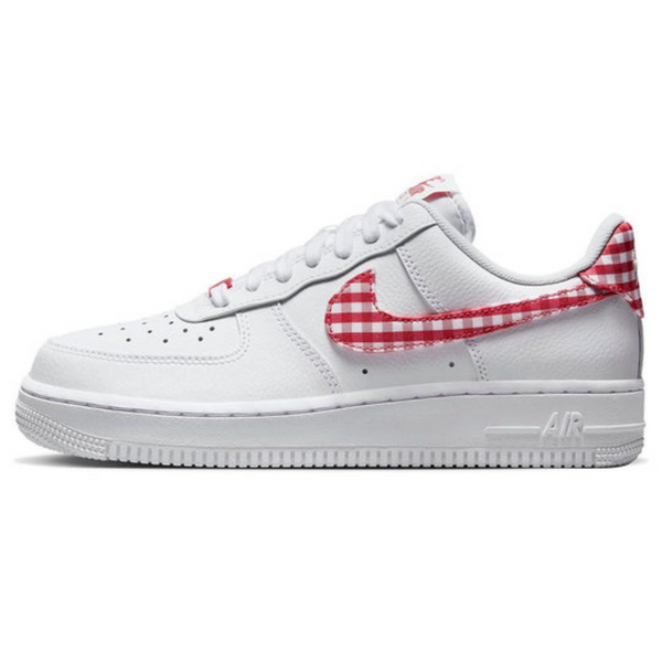 Nike Air Force 1 Low '07 Essential 'Mystic Red Gingham'- Streetwear Fashion 950 - levefly.com