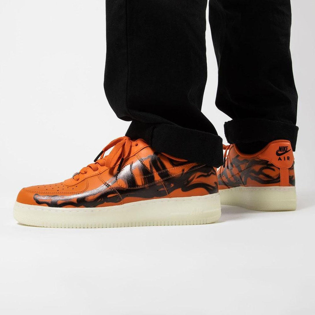 Nike Air Force 1 Low 'Orange Skeleton'- Streetwear Fashion 950 - levefly.com