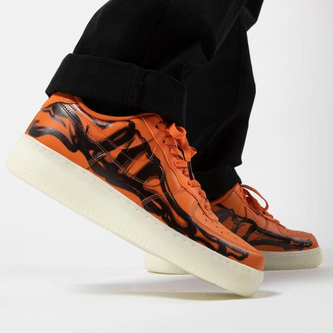 Nike Air Force 1 Low 'Orange Skeleton'- Streetwear Fashion 950 - levefly.com