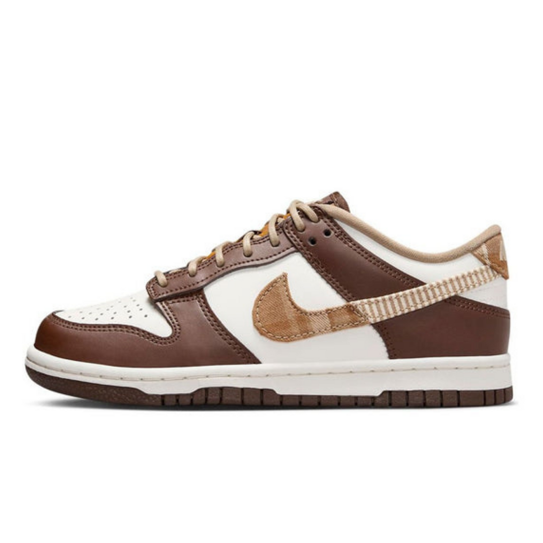 Nike Dunk Low 'Plaid Brown'- Streetwear Fashion 950 - levefly.com