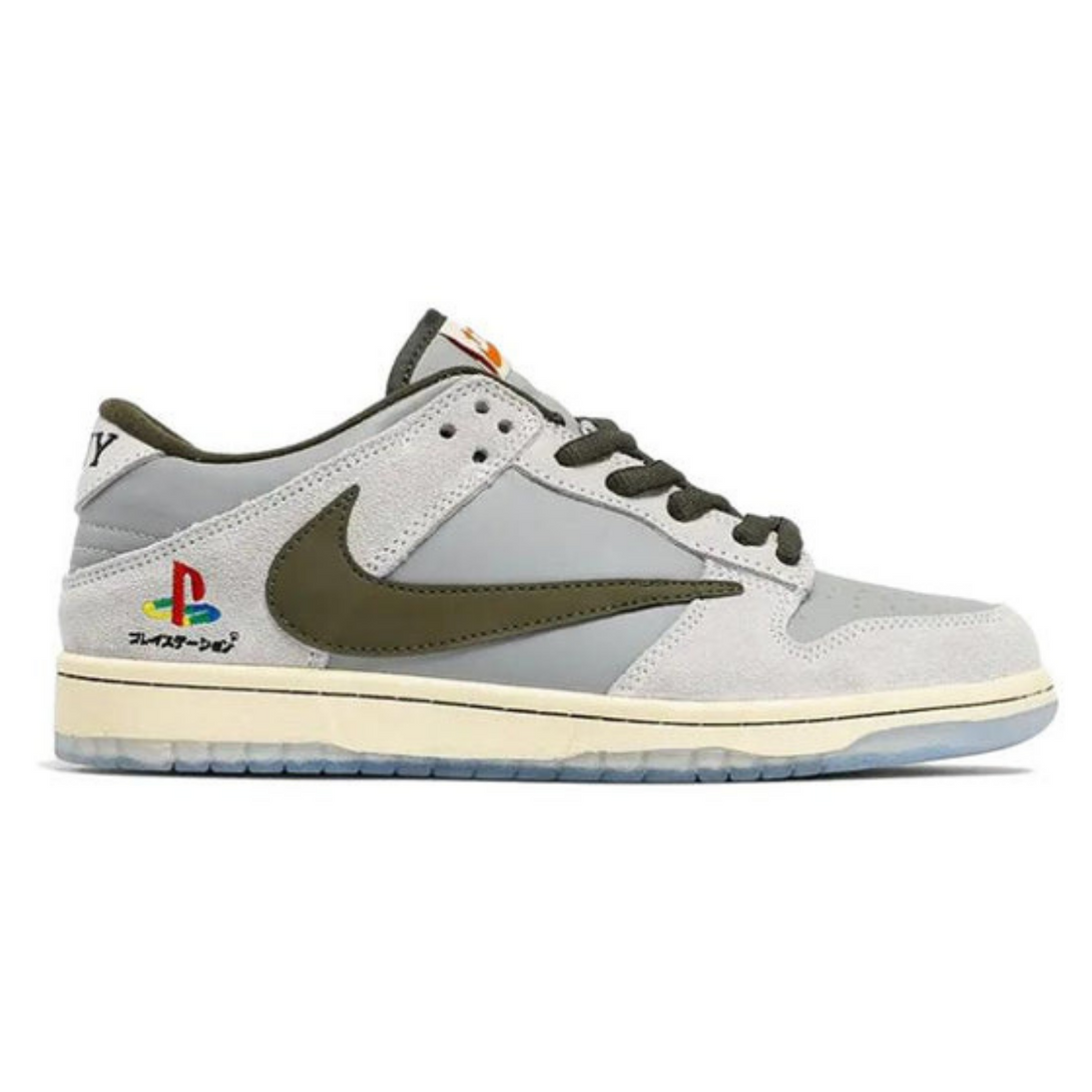 Nike Dunk Low x Travis Scott x PlayStation 'Gray White'- Streetwear Fashion 950 - levefly.com