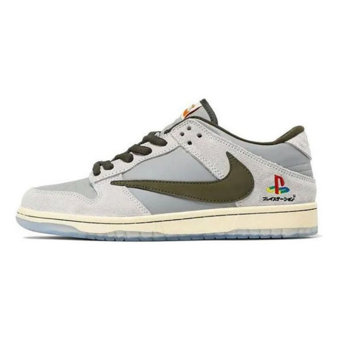 Nike Dunk Low x Travis Scott x PlayStation 'Gray White'- Streetwear Fashion 950 - levefly.com