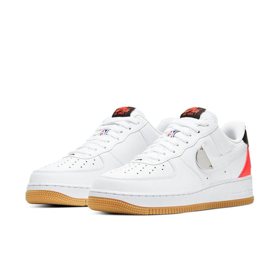 Nike NBA x Air Force 1 '07 LV8 'White Bright Crimson'- Streetwear Fashion 950 - levefly.com