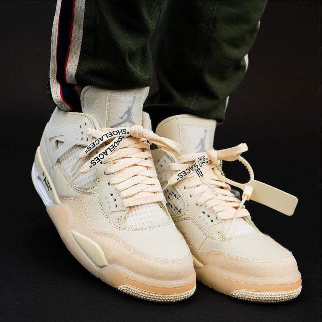 OFF-WHITE x Wmns Air Jordan 4 SP 'Sail'- Streetwear Fashion 950 - levefly.com