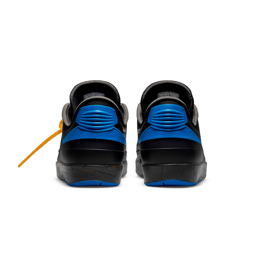 Off-White x Air Jordan 2 Retro Low SP 'Black Varsity Royal'- Streetwear Fashion 950 - levefly.com