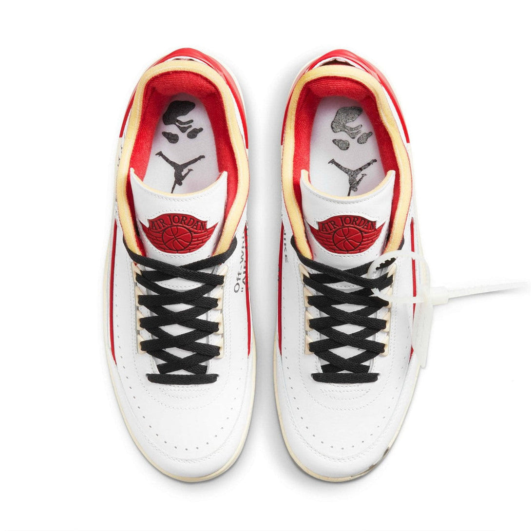 Off-White x Air Jordan 2 Retro Low SP 'White Varsity Red'- Streetwear Fashion 950 - levefly.com