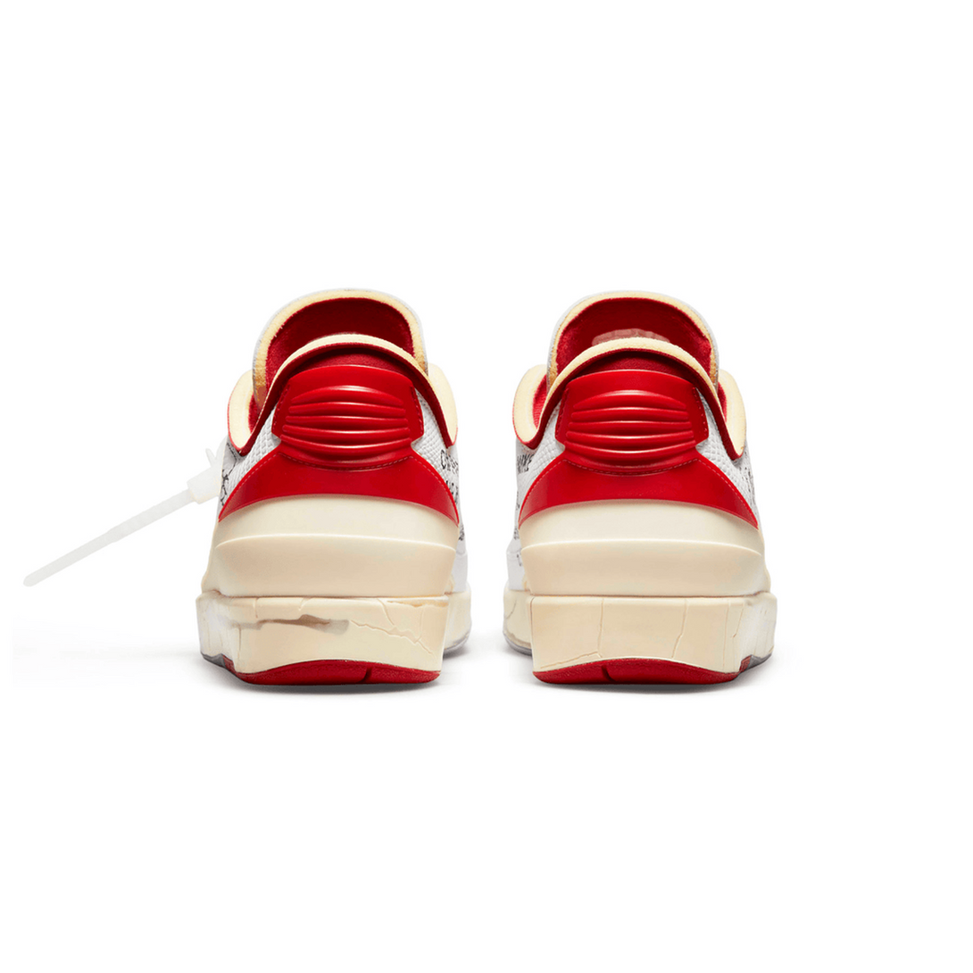 Off-White x Air Jordan 2 Retro Low SP 'White Varsity Red'- Streetwear Fashion 950 - levefly.com