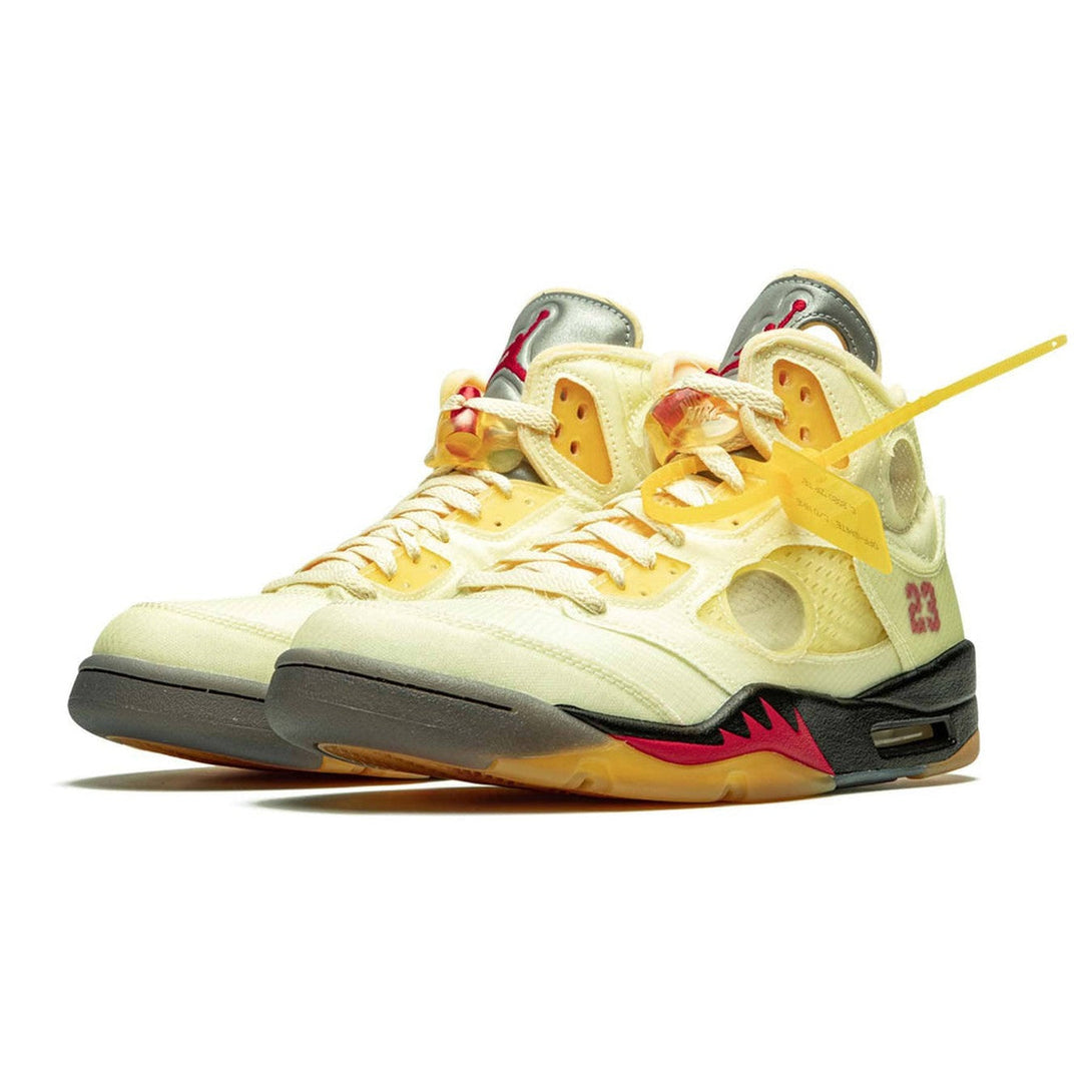 Off-White x Air Jordan 5 SP 'Sail'- Streetwear Fashion 950 - levefly.com