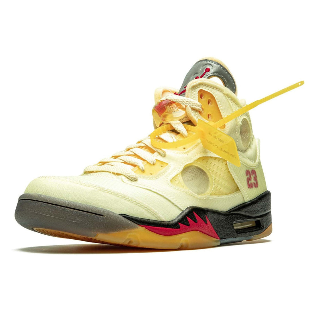 Off-White x Air Jordan 5 SP 'Sail'- Streetwear Fashion 950 - levefly.com