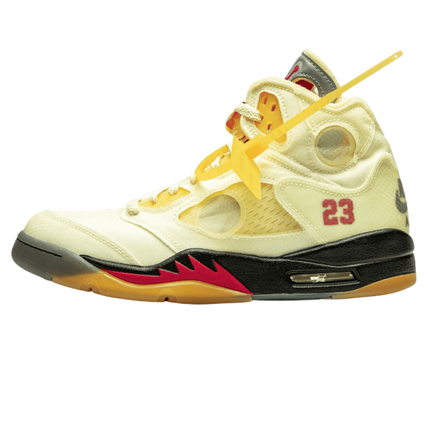 Off-White x Air Jordan 5 SP 'Sail'- Streetwear Fashion 950 - levefly.com