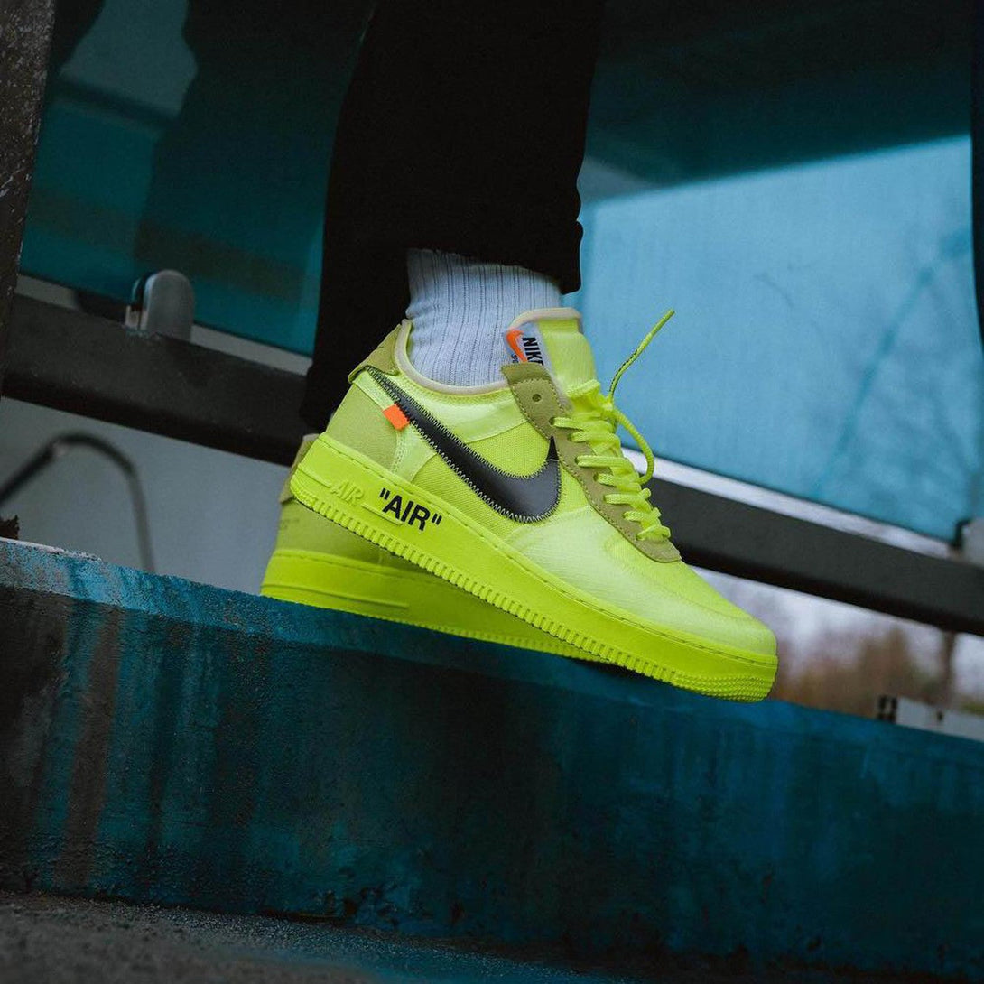 Off-White x Nike Air Force 1 Volt- Streetwear Fashion 950 - levefly.com