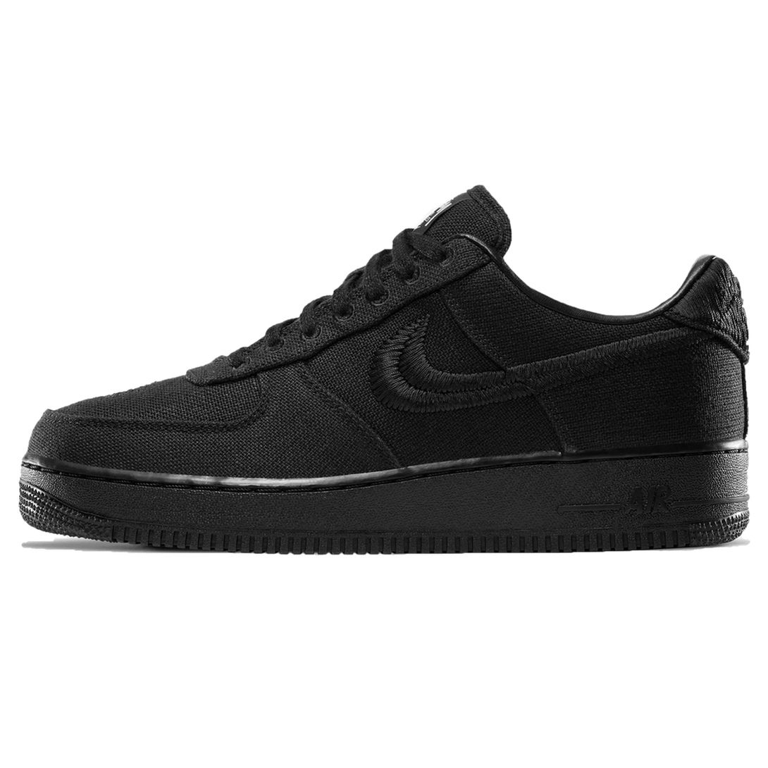 Stussy x Nike Air Force 1 Low 'Triple Black'- Streetwear Fashion 950 - levefly.com