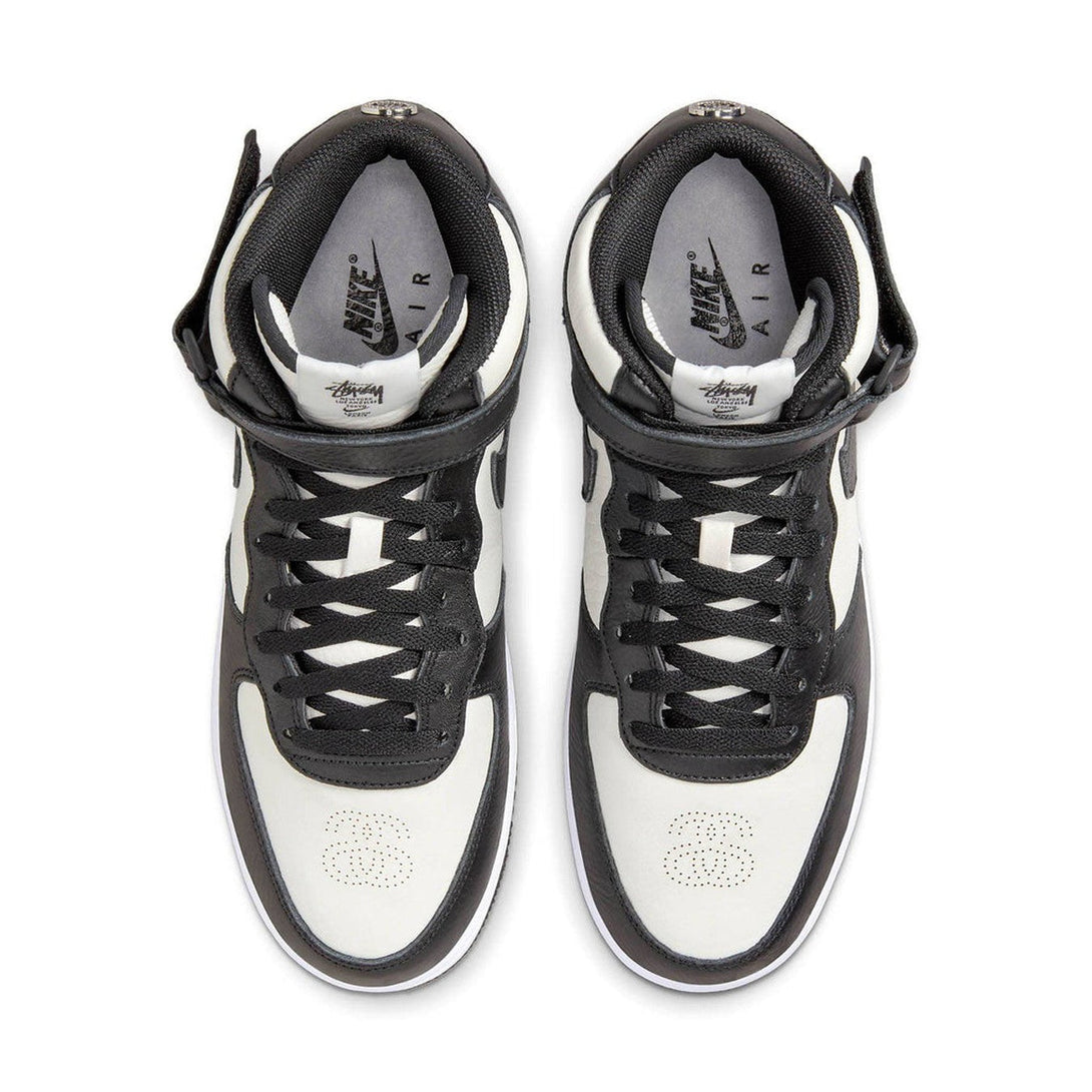 Stussy x Nike Air Force 1 Mid 'Black White'- Streetwear Fashion 950 - levefly.com