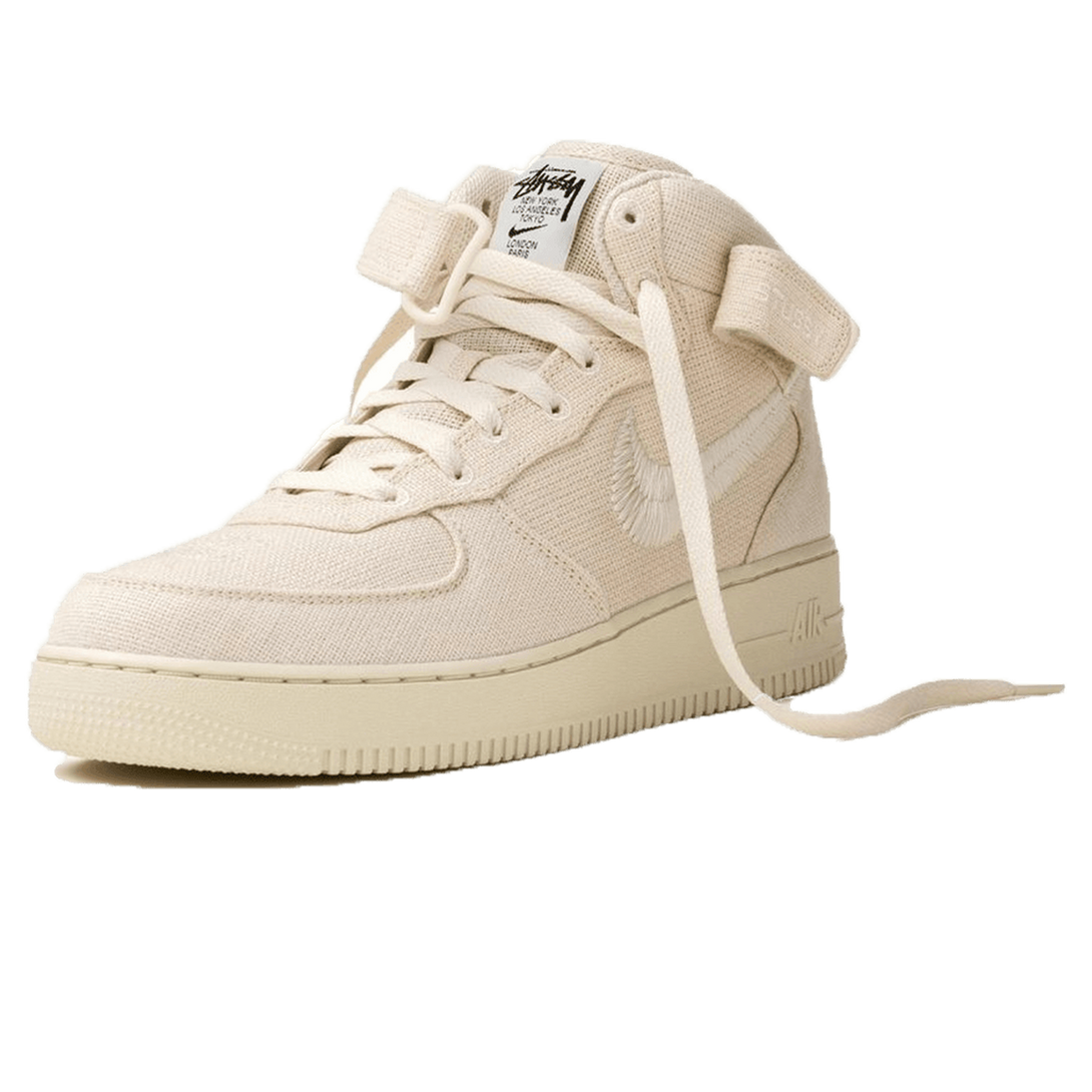 Stussy x Nike Air Force 1 Mid 'Fossil'- Streetwear Fashion 950 - levefly.com