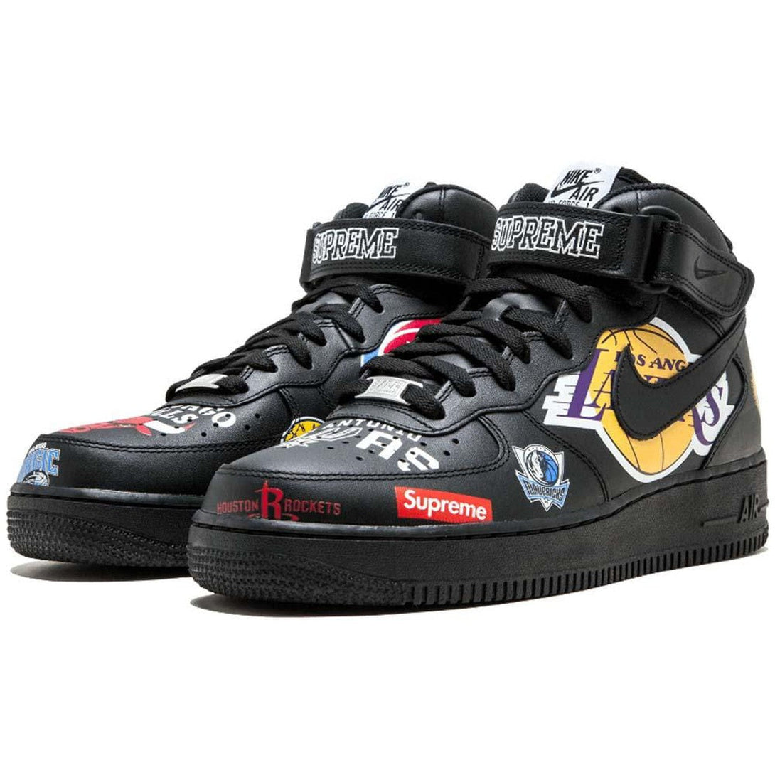 Supreme x NBA x Air Force 1 Mid 07 'Black'- Streetwear Fashion 950 - levefly.com