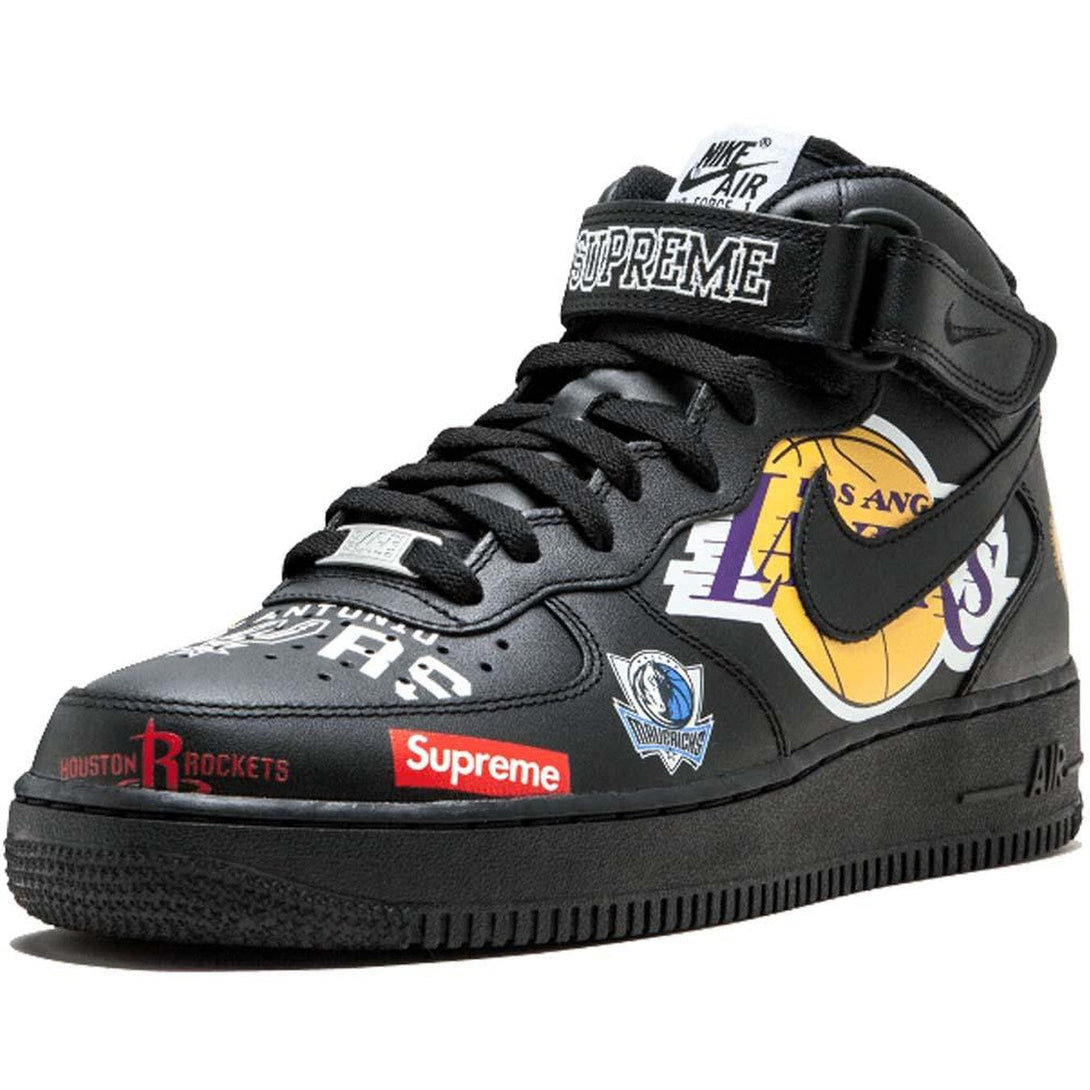 Supreme x NBA x Air Force 1 Mid 07 'Black'- Streetwear Fashion 950 - levefly.com