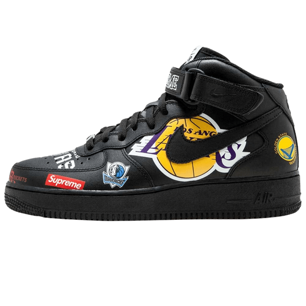 Supreme x NBA x Air Force 1 Mid 07 'Black'- Streetwear Fashion 950 - levefly.com