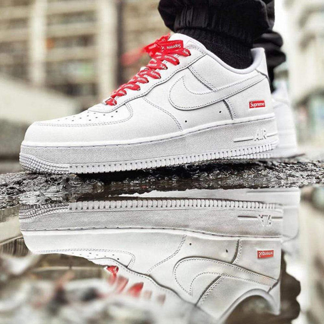 Supreme x Nike Air Force 1 Low 'Box Logo - White'- Streetwear Fashion 950 - levefly.com