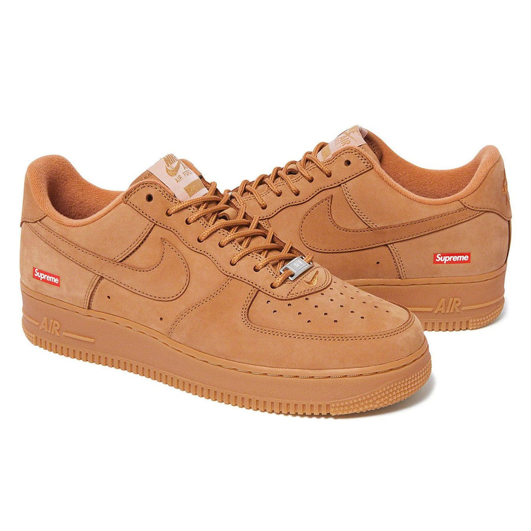 Supreme x Nike Air Force 1 Low SP 'Flax'- Streetwear Fashion 950 - levefly.com