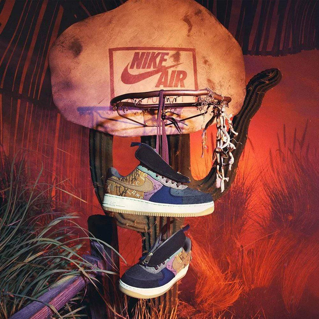 Travis Scott x Air Force 1 Low 'Cactus Jack'- Streetwear Fashion 950 - levefly.com