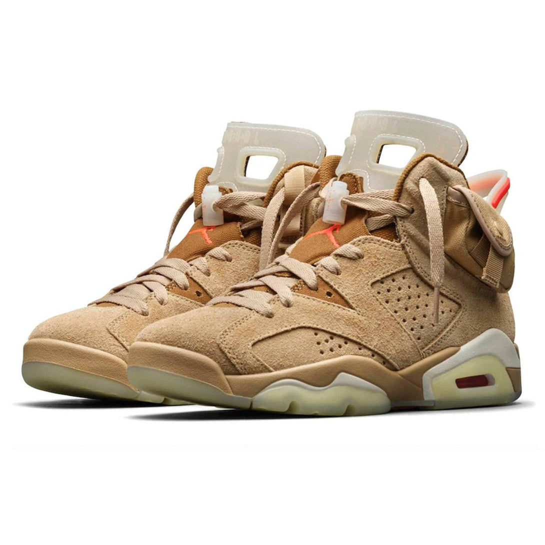 Travis Scott x Air Jordan 6 Retro 'British Khaki'- Streetwear Fashion 950 - levefly.com