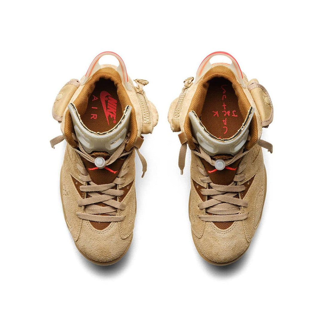 Travis Scott x Air Jordan 6 Retro 'British Khaki'- Streetwear Fashion 950 - levefly.com