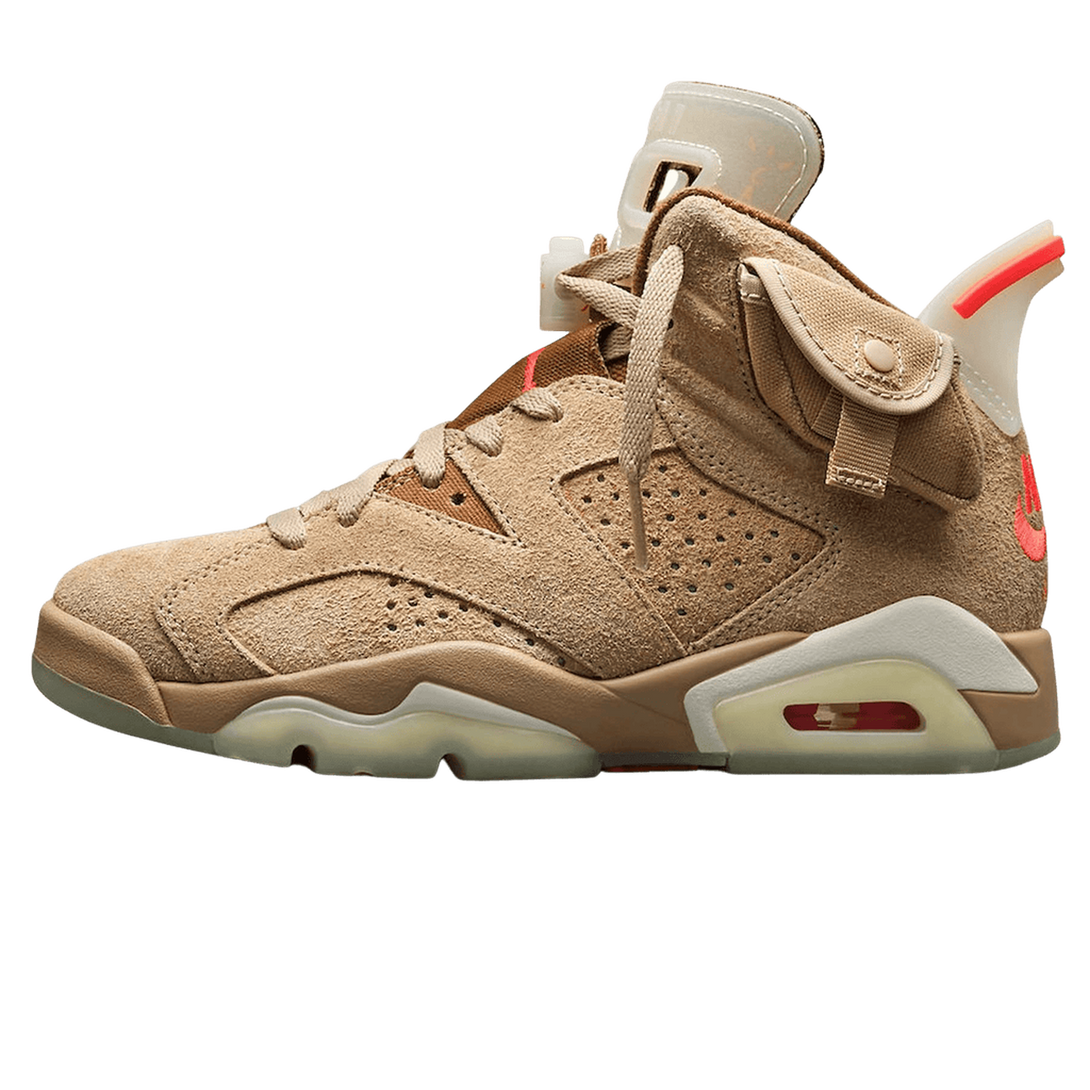 Travis Scott x Air Jordan 6 Retro 'British Khaki'- Streetwear Fashion 950 - levefly.com