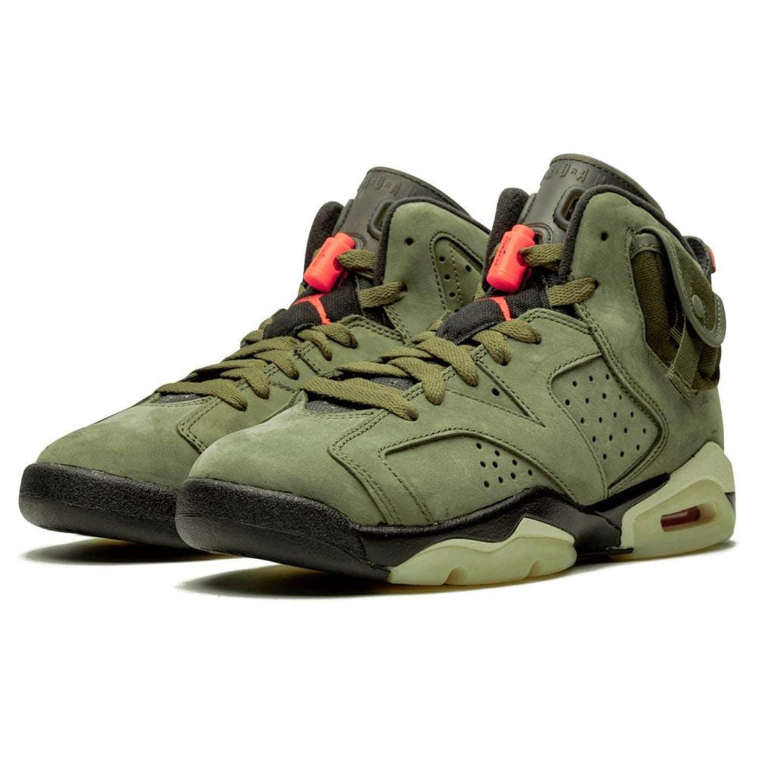 Travis Scott x Air Jordan 6 Retro GS 'Olive'- Streetwear Fashion 950 - levefly.com