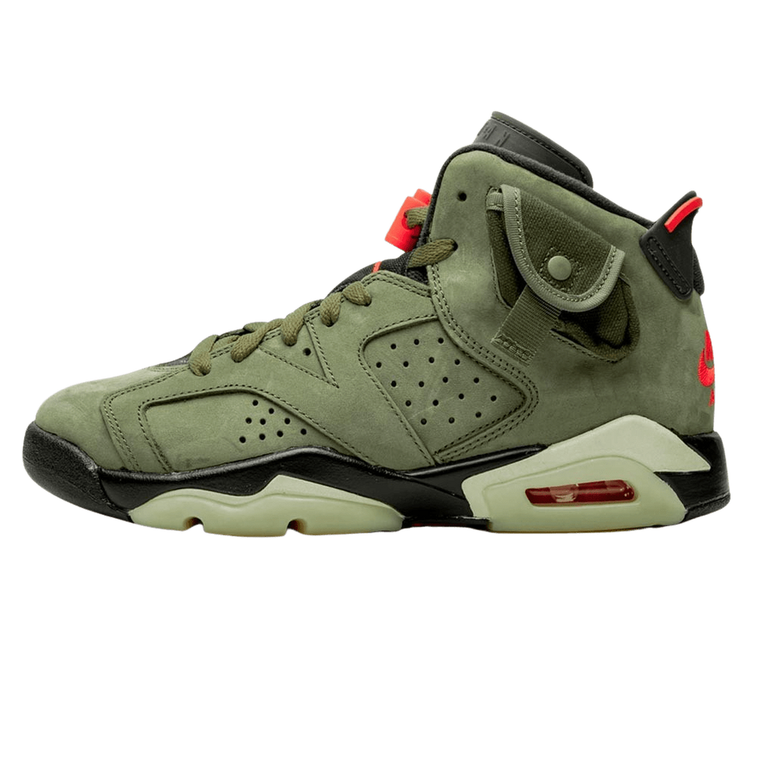 Travis Scott x Air Jordan 6 Retro GS 'Olive'- Streetwear Fashion 950 - levefly.com