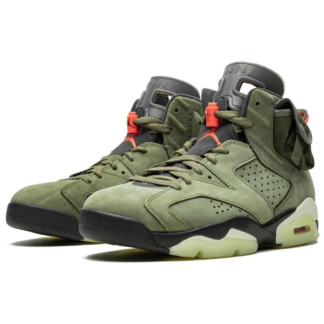 Travis Scott x Air Jordan 6 Retro 'Olive'- Streetwear Fashion 950 - levefly.com