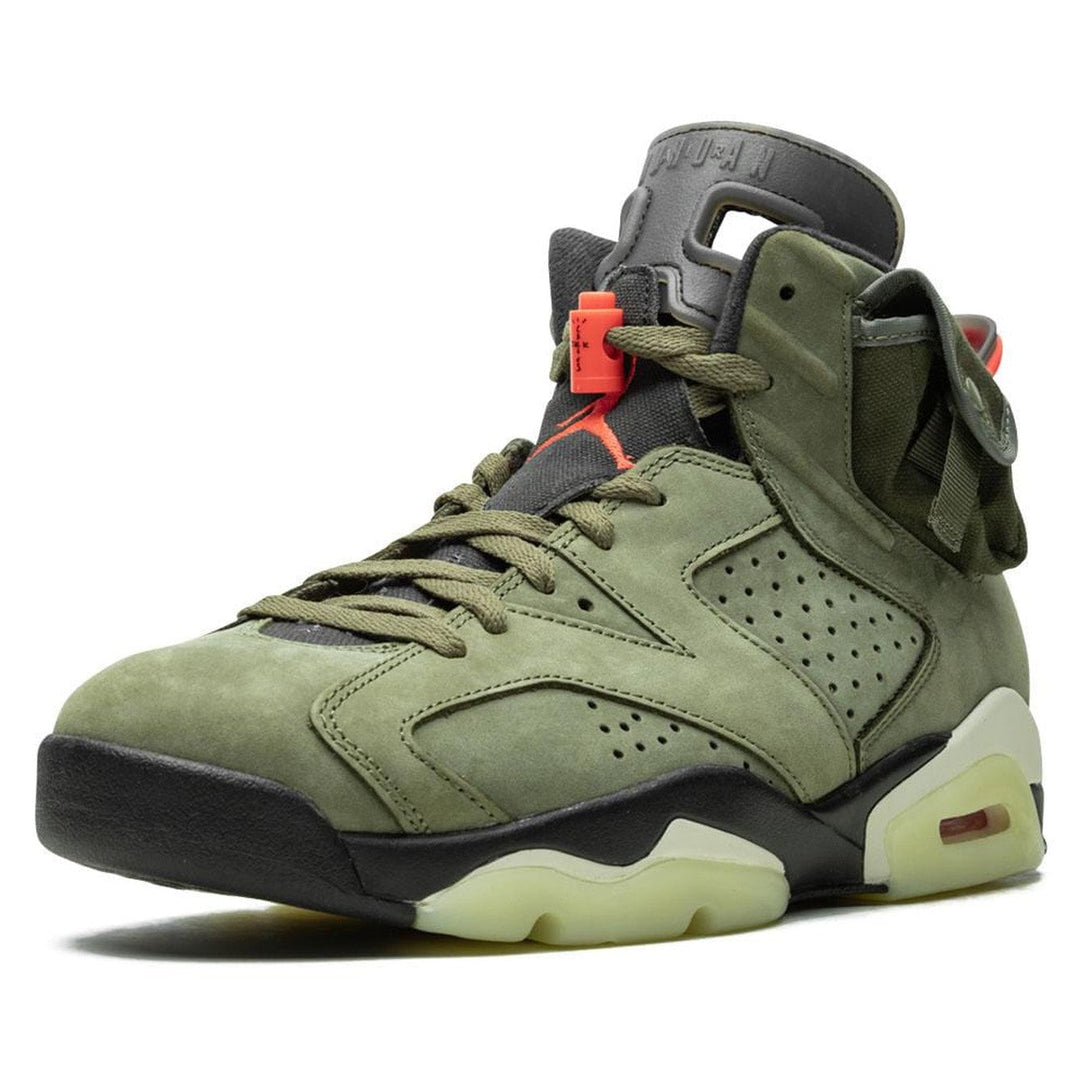 Travis Scott x Air Jordan 6 Retro 'Olive'- Streetwear Fashion 950 - levefly.com